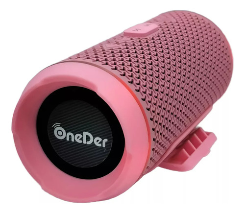 Bocina Bluetooth Autonomía 5 Horas Led A Prueba De Agua Rosa