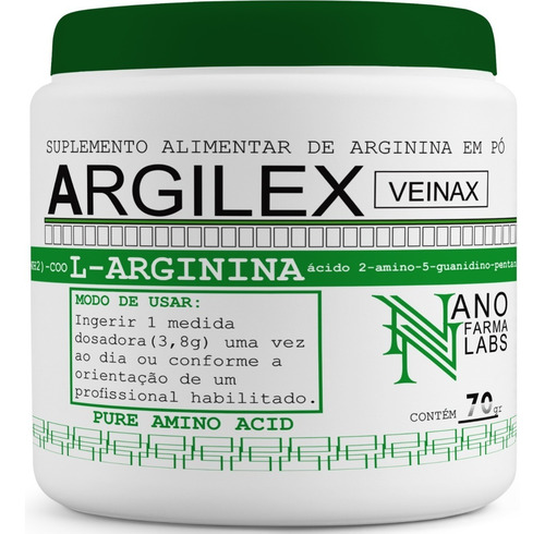 Vasodilatador Argilex 70g Em Pó - Nano Farma Labs