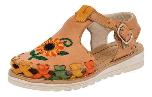 Huarache Casual Niña Mora Tierra 161n-4 Piel Bg 102-215 T1*