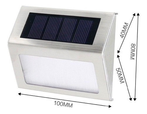 Farol    Foco Solar 20 Led  Plateado    Sensor Movimiento