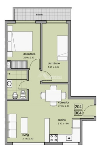 Venta Apartamento 2 Dormitorios Centro Soriano Y Héctor Gutiérrez Ruiz Ed. Horus Art 3