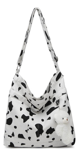 Bolso De Lona Para Mujer Con Colgante De Oso, Bandolera, Bol