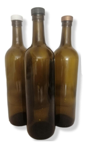 6 Botellas Vidrio Ambar 750ml Taparosca