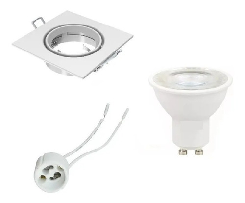 Spot Cuadrado Osram C/lamp Led 220v Philips =50w L.calida 