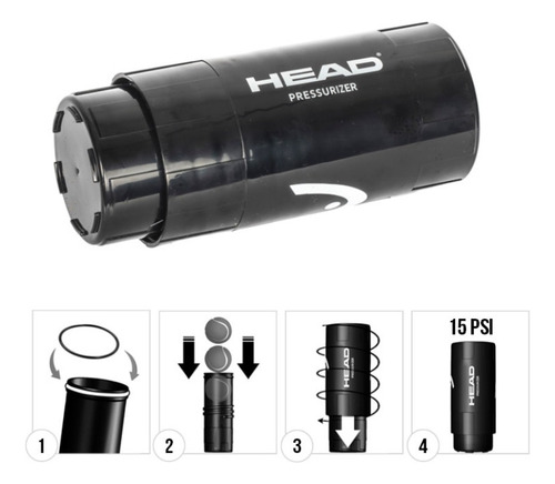 Tubo Presurizador Head X3 Negro