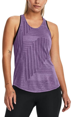 Tank Top Running Under Armour Streaker Deco Diamond Morado M