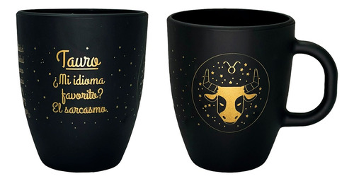 Taza De Cerámica Negra Signos Zodiacales Horoscopo Frases