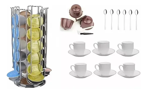 comprar Dispensador P\u002F Dolce Gusto + 3 Capsulas +6 Tazas +6 Cucharas