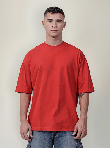 Pack Remera Oversize Y Bermuda Cargo Oxido Hombre Ybr Jeans