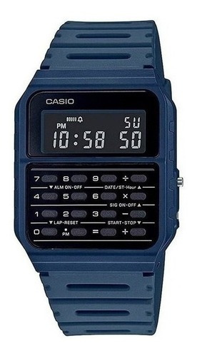 Reloj Calculadora Clasico Casio Ca-53w-1 Relojesymas Azul Wf-2b