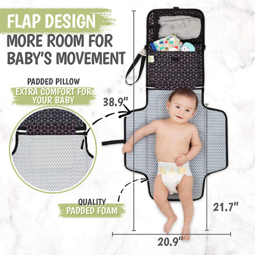 Cambiador De Pañales Portátil Para Bebé, Impermeable