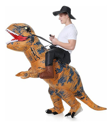 Disfraz Inflable De Dinosaurio Sentado Y Espeluznante Para F