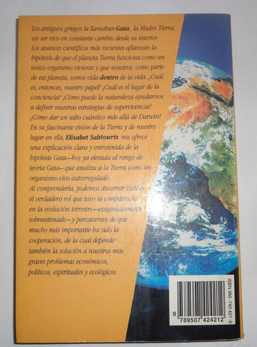 Gaia La Tierra Viviente - Elisabet Sahtouris -ecología- (Usado)