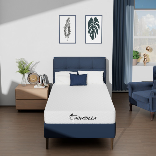Colchon Memory Foam Suave Y Cómodo 3 Colores 190*135*15cm Color Blanco matrimonial