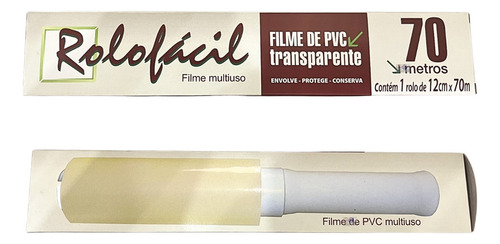 Kit De 10 Rolos Filme Pvc Multiuso Transparente 70 Metros