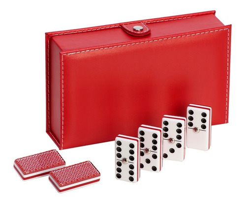 Domino Rombos Rojo + Baraja Faisan Española Plastico Roja