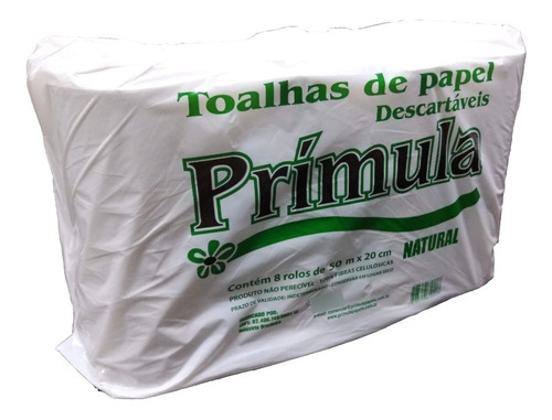 Toalha Papel Bobina Creme Primula 25x50 8 Rolos 