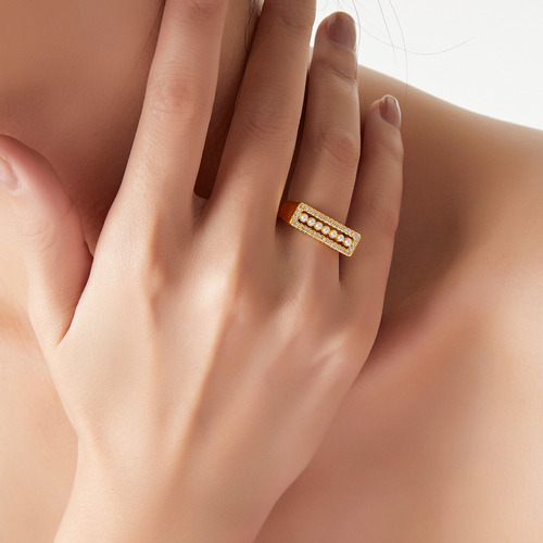 Anillo Abierto Para Mujer, Joyería De Moda Ligera Con Cobre