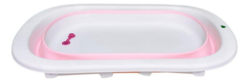 Banheira Bebê Ofurô Retrátil Com Suporte Cor Azul E Rosa Lisa