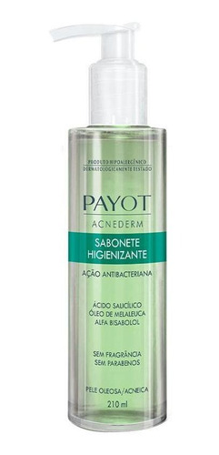 Payot Acnederm Sabonete Liquido Higienizante Facial 210 Ml