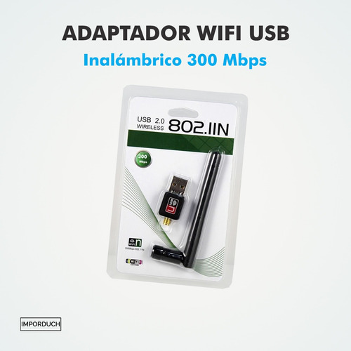 Adaptador Wifi Usb Antena Desmontable Inalámbrico 150 Mbps