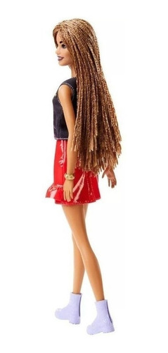 Imagem 6 de 9 de Barbie Fashionista 123 Negra Cabelo Trança Ms
