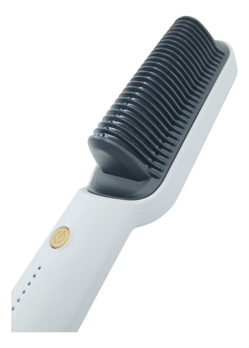 Plancha Para Cabello Cepillo Alisador Straight Comb Color Blanco