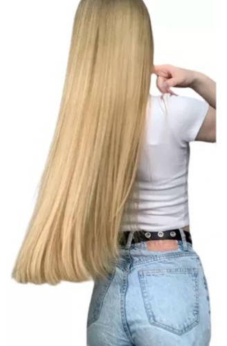 Extensiones Cabello Natural 75cm Largo Rubio. Hermoso