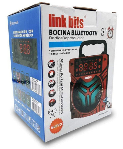 Bocina Bluetooth Bafles Amplificados Portátil Usb Link Bits
