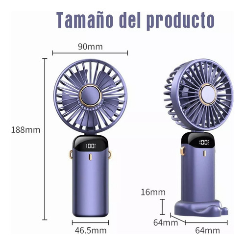 Mini Fan/mini Usb Ventilador N15 5000mah Genuino Cantidad De Aspas 5 Estructura Morado Aspas Morado Diámetro 9 Cm Frecuencia 25 Material De Las Aspas Abs