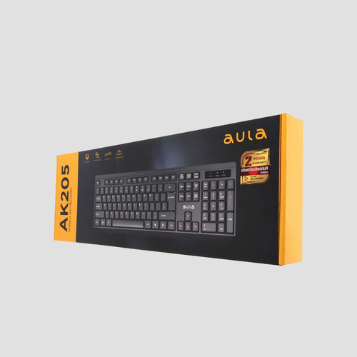 Teclado Usb Com Fio Aula Ak205 Opção Digitação Confortável