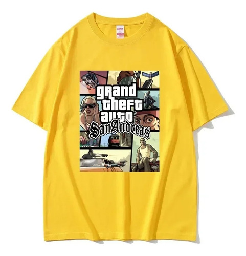 Camiseta De Algodón Con Estampado Gráfico Grand Theft Auto