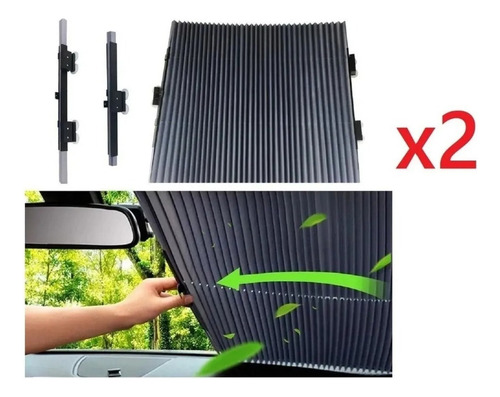 Parasol Auto Retractil Universal X2 150x80 - Protección Sol