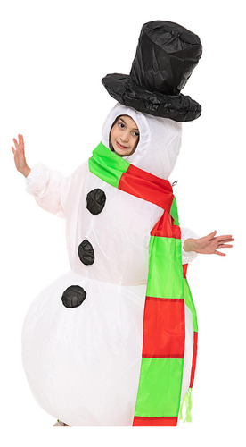 Traje Inflable Reutilizable Dibujos Niño Muñeco De Nieve