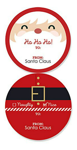 Jolly Santa Claus - Pegatinas Navideñas Con Círculo Pequeño 