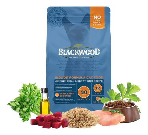 Blackwood Gato Indoor Con Pollo Y Arroz Integral 6kg