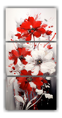 60x120cm Set 3 Artes De Pared Expresion Modernidad White And