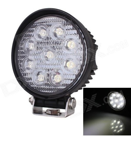 Imagen 1 de 7 de Pieza Faro Led Cree Barra 9 Led 27w Redondos Jeep 4x4 Off