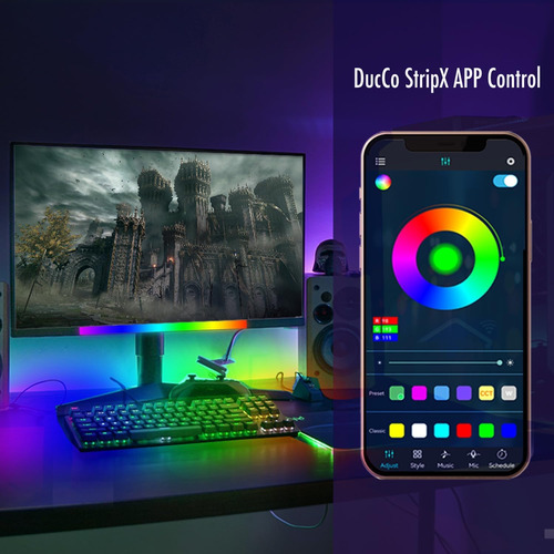 Illumiforce Barra De Luz Rgb Para Debajo Del Monitor, Barra