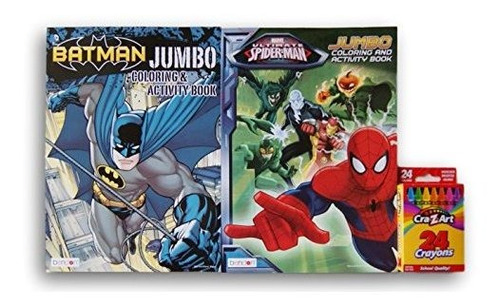 Comic Book Superheroes Coloring Bundle - Batman Y Spider-man