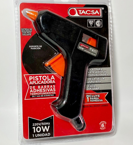 Pistola Aplicadora De Adhesivo En Barra Hotmelt 10w -tacsa-