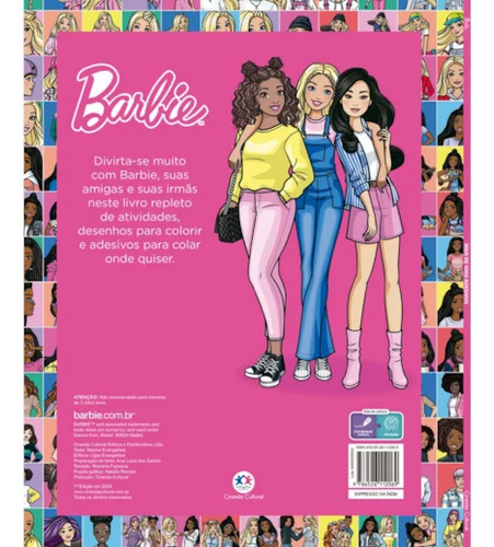 Livro Adesivos Barbie - Mais De 1000 Adesivos: Divirta-se Com Barbie E Suas Amigas Neste Livro Repleto De Atividades, Desenhos Para Colorir E Adesivos Para Colar Onde Quiser!