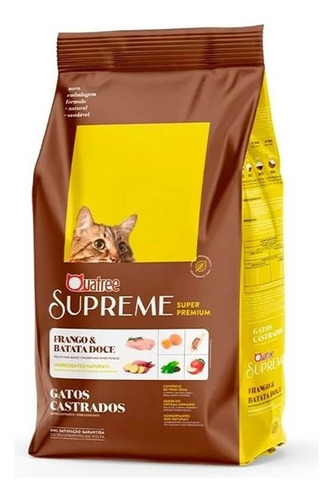 Ração Quatree Supreme Gatos Castrados Frango  10,1kg