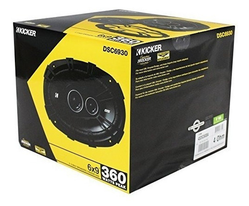 Bocinas Kicker Dsc6930 3 Vias 6x9 360w Max 90 Rms Par