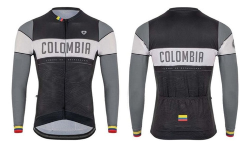 Jersey Ciclismo Gw M/l Hombre Colombia Negro/gris