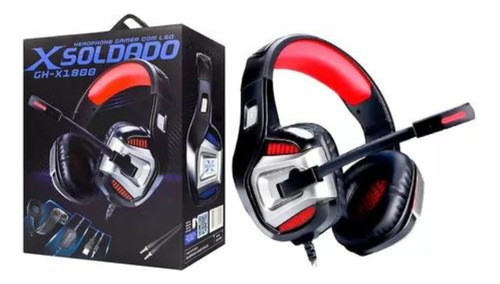 Headset Gamer Infokit Xsoldado Gh-x1800 Super Bass Led Rgb