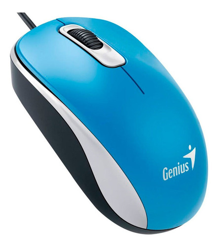 Mouse Genius Dx-110 Usb Óptico 3 Botones Ambidiestro Azul