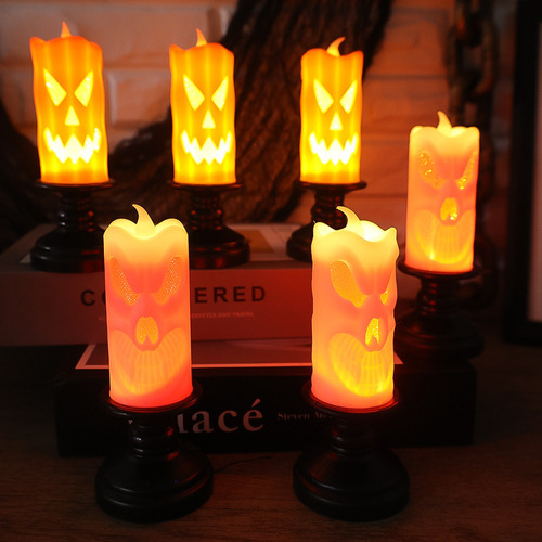 Lámpara Electrónica Sin Llama Con Velas Led De Halloween, 10