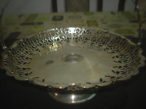 Masitero De Pie Metal Plateado Con Manija (Usado)