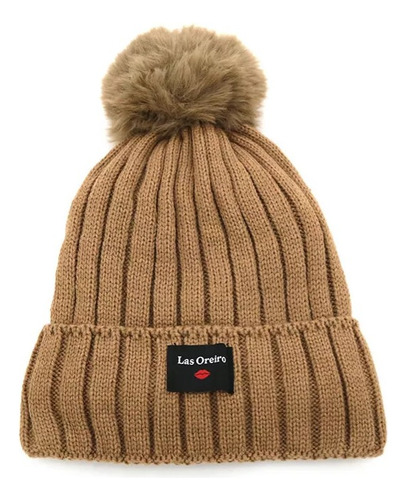 Gorro Las Oreiro C/pompon Lana Invierno Doble Capa 